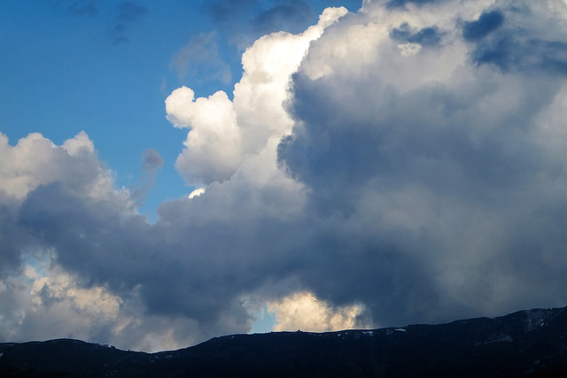 Zwei merkwürdige aber wohl sympatische Gesellen über dem Monte Baldo.  ©UdoSm