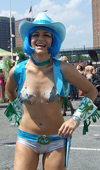 Blue-Haired Cowgirl at the Coney Island Mermaid Parade, June 2008