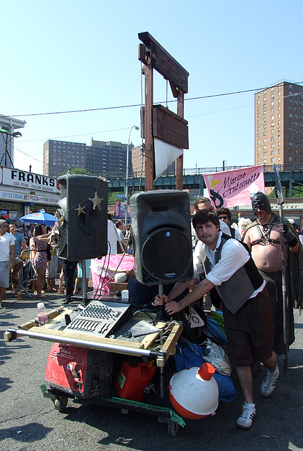 Guillotine Float Preceding the Marie Antoinettes at the Coney Island Mermaid Parade, June 2008