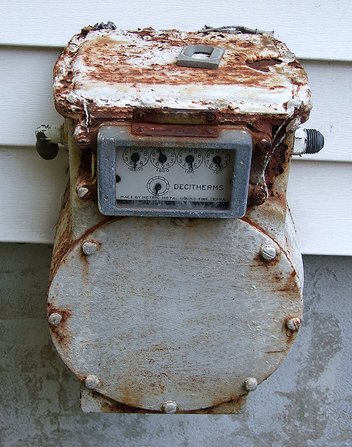 Old Rusted Meter in Donna & Jon's Backyard on Father's Day, June 2007