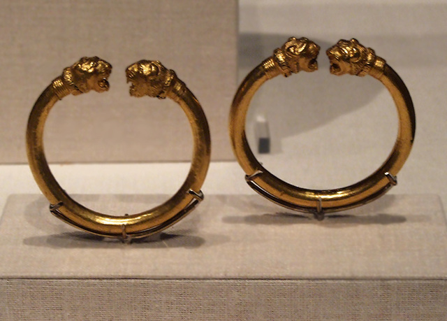 Pair of Gold Lion's Head Bracelets in the Metropolitan Museum of Art, February 2010