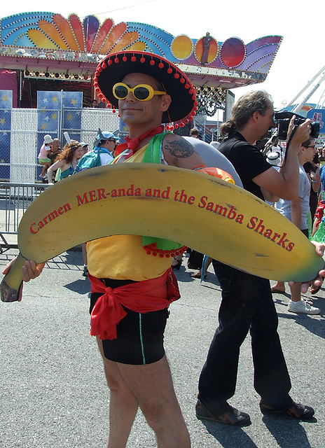 "Carmen Mer-anda and the Samba Sharks" Group at the Coney Island Mermaid Parade, June 2008