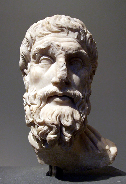 Marble Head of Epikouros in the Metropolitan Museum of Art, Sept. 2007