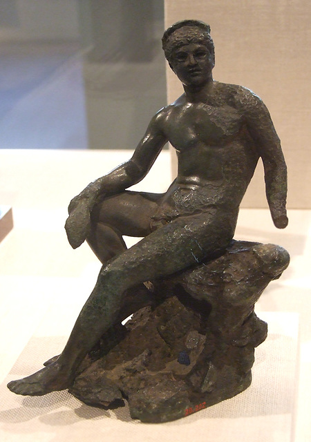 Bronze Statuette of Hermes Seated on a Rock in the Metropolitan Museum of Art, March 2010