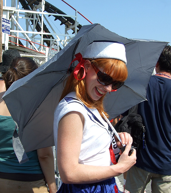 "Miss Fulton" at the Coney Island Mermaid Parade, June 2008