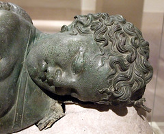 Detail of Sleeping Eros in the Metropolitan Museum of Art, Sept. 2007