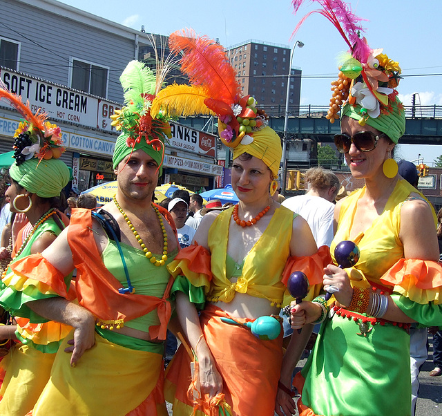 "Carmen Mer-anda and the Samba Sharks" Group at the Coney Island Mermaid Parade, June 2008