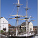 The 'Royalist' moored in Penarth marina