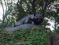 Still Hunt Sculpture by Edward Kemeys in Central Park, Oct. 2007