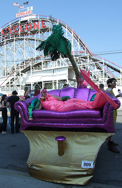 "Poodle World" Float at the Coney Island Mermaid Parade, June 2008