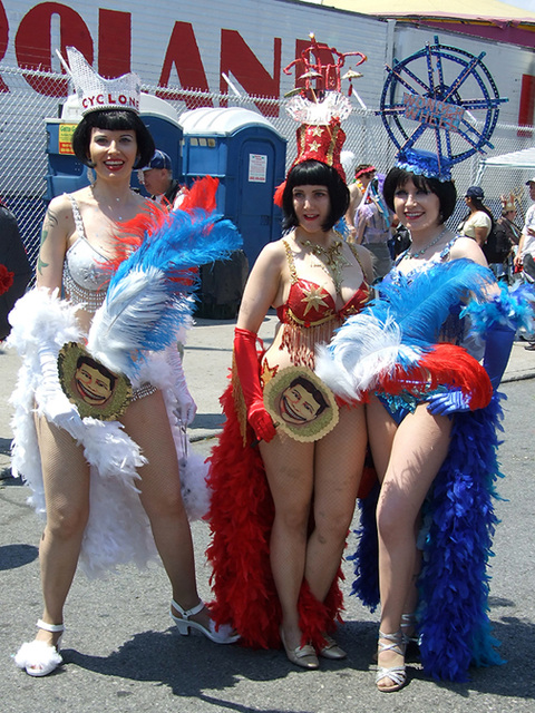 In Red, White, and Blue at the Coney Island Mermaid Parade, June 2008