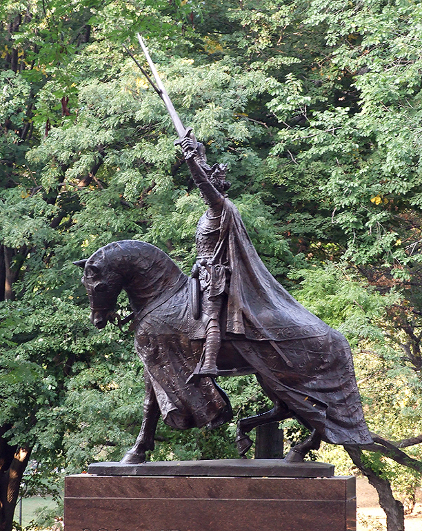 Statue of King Jagiello of Poland in Central Park, Oct. 2007