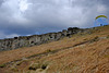 paragliding at Stanage Edge