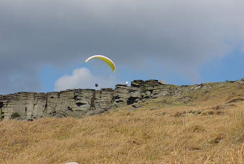 ipernity: paragliding at Stanage Edge - by Colin Ashcroft