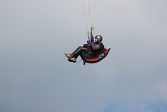 paragliding at Stanage Edge