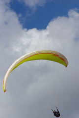 paragliding at Stanage Edge