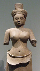 Detail of a Standing Female Deity in the Metropolitan Museum of Art, November 2010
