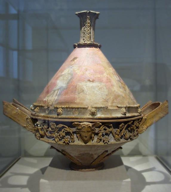 Terracotta Lekanis with a Lid and Finial in the Metropolitan Museum of Art, June 2010
