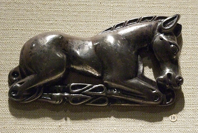 Belt Plaque in the Shape of a Crouching Horse in the Metropolitan Museum of Art, April 2009