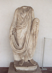 Statue of a Headless Togate Man in the Baths of Diocletian in Rome, 2003