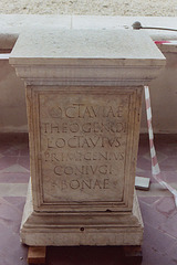 Latin Inscription in the Baths of Diocletian in Rome, Dec. 2003