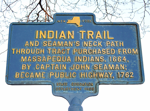 Indian Trail Sign in a Park in Seaford, May 2007