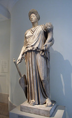 Marble Statue of Tyche-Fortuna Restored with the Portrait Head of a Woman in the Metropolitan Museum of Art, September 2009