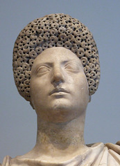 Detail of the Marble Statue of Tyche-Fortuna Restored with the Portrait Head of a Woman in the Metropolitan Museum of Art, September 2009