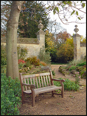 seat at the botanical gardens
