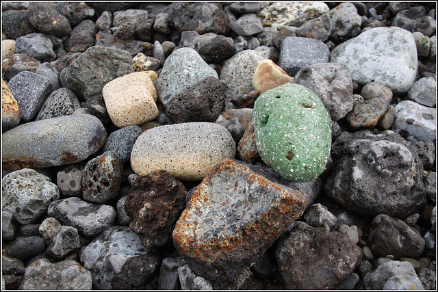 Green pebble