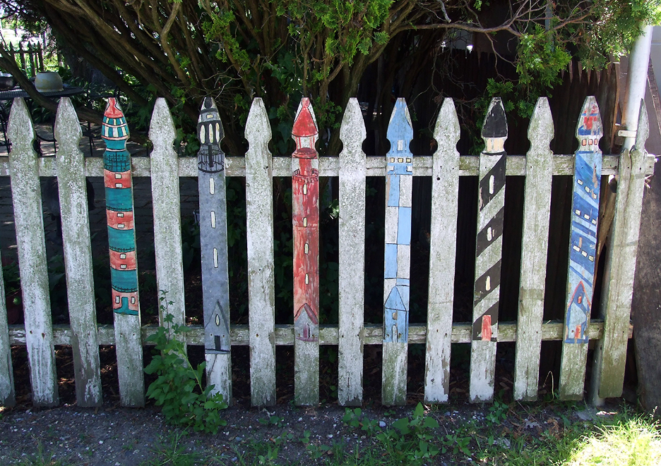 Painted Fence on Sands Lane in Seaford, May 2010