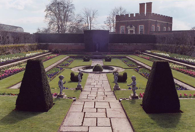 One of the Pond Gardens at Hampton Court Palace, 2004