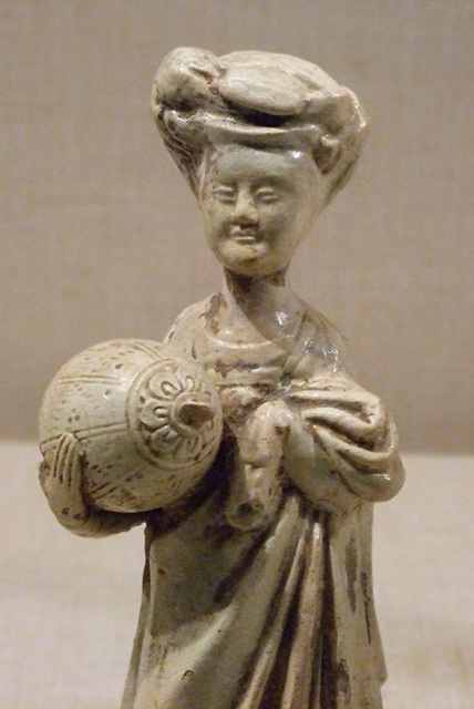 Detail of a Female Attendant Carrying a Pillow in the Metropolitan Museum of Art, March 2009