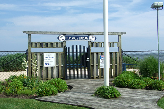 Entrance to the Private Beach in Copiague Harbor, June 2011