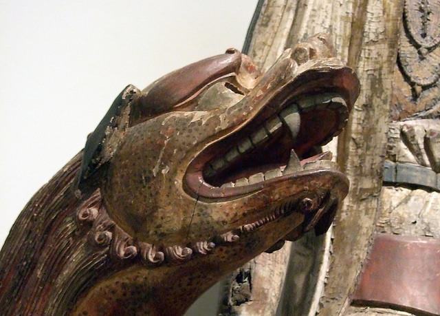 Detail of Guanyin of the Lion's Roar in the Metropolitan Museum of Art, April 2009