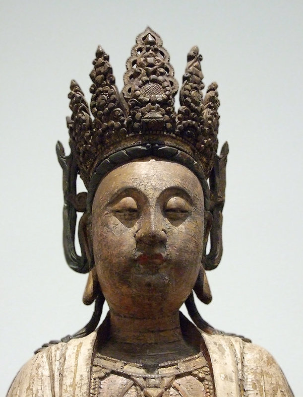 Detail of Guanyin of the Lion's Roar in the Metropolitan Museum of Art, April 2009