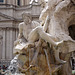 Bernini's Four Rivers Fountain in Piazza Navona: The Ganges, June 2012