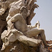 Bernini's Four Rivers Fountain in Piazza Navona: The Ganges, June 2012