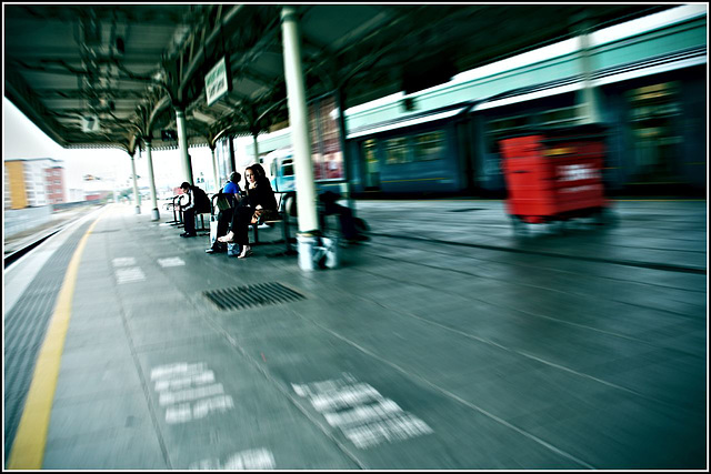 The train arriving