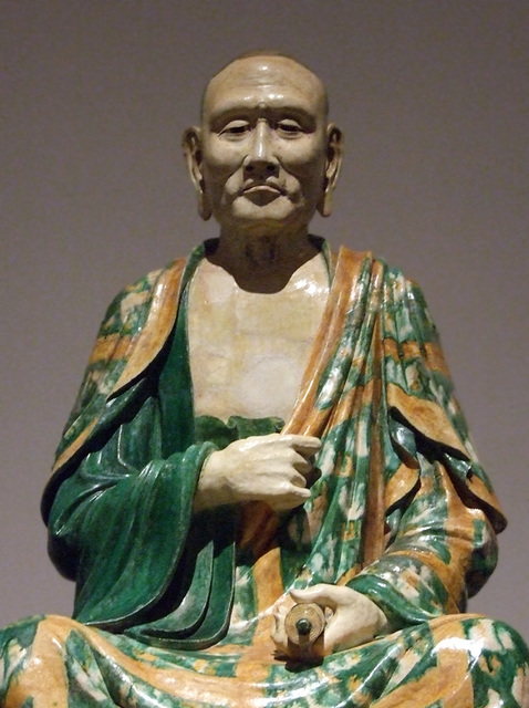 Detail of a Seated Luohan in the Metropolitan Museum of Art, March 2009