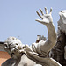 Detail of Bernini's Four Rivers Fountain in Piazza Navona: Rio de la Plata, June 2012