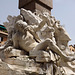 Bernini's Four Rivers Fountain in Piazza Navona: Rio de la Plata, June 2012