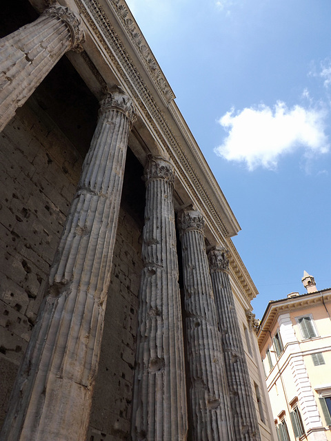 The Temple of Hadrian in Rome, July 2012