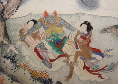 Detail of the Handscroll Searching the Mountains for Demons by Zheng Zhong in the Metropolitan Museum of Art, March 2009