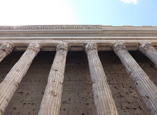 The Temple of Hadrian in Rome, July 2012