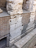 Detail of the Substructure of the Temple of Hadrian in Rome, July 2012