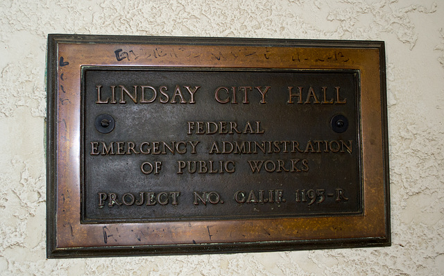 Lindsay, CA New Deal City Hall (0402)