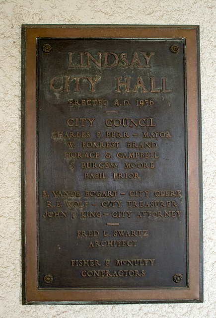 Lindsay, CA New Deal City Hall (0403)