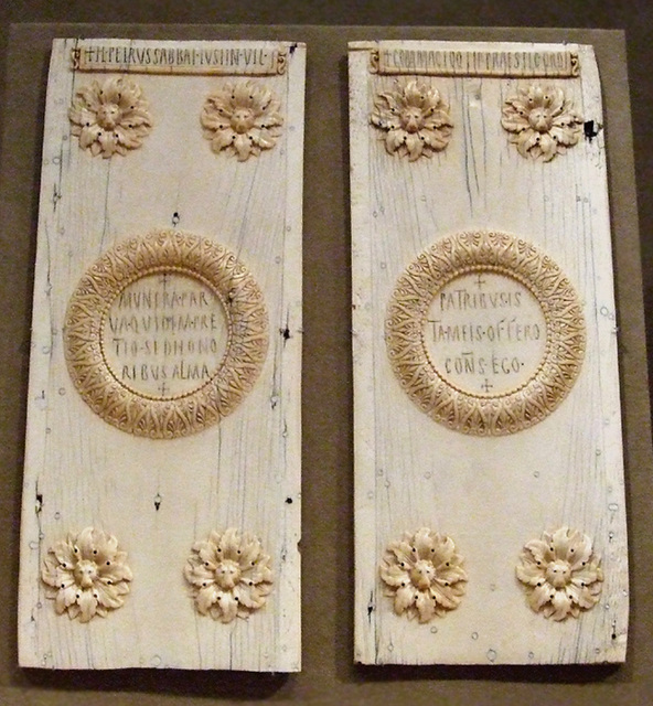 Two Ivory Panels of a Consular Diptych in the Metropolitan Museum of Art, August 2007