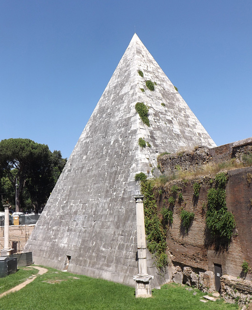 ipernity: The Pryamid of Cestius from the Non-Catholic Cemetery in Rome ...